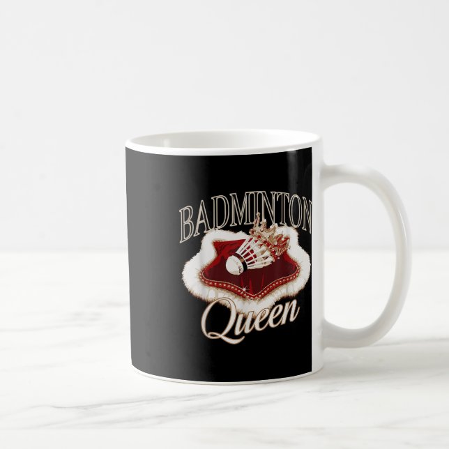 Funny Badminton Player Love Shuttle Design  Coffee Mug (Right)