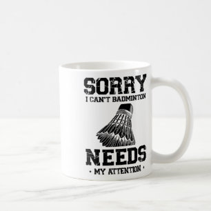 Funny Badminton Player Love Shuttle Design Coffee Mug