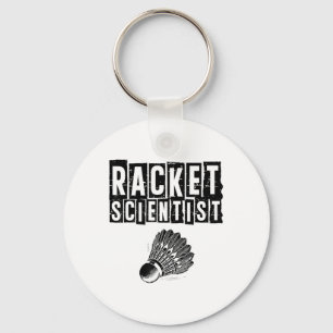 Funny Badminton Player Love Shuttle Design Key Ring