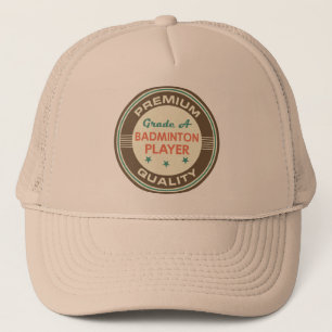Funny Badminton Player (Premium Quality) Gift Trucker Hat