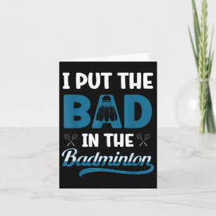 Funny Badminton Player Shuttle Badminton Lover  Card