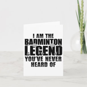 Funny Badminton Shirt Men Women Badminton Player 1 Card