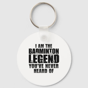 Funny Badminton Shirt Men Women Badminton Player 1 Key Ring