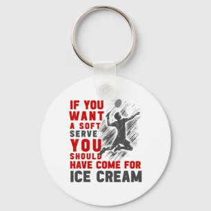 Funny Badminton Shirt Men Women Badminton Player 4 Key Ring