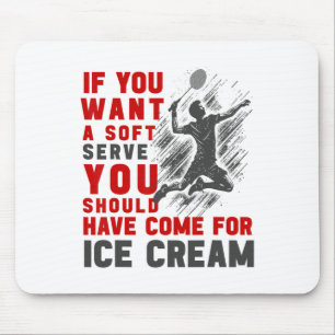 Funny Badminton Shirt Men Women Badminton Player 4 Mouse Pad