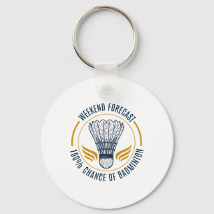 Funny Badminton Shirt Men Women Badminton Player 7 Key Ring