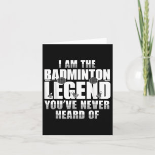 Funny Badminton Shirt Men Women Badminton Player Card