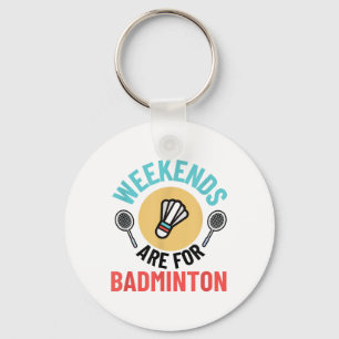 Funny Badminton Shirt Men Women Badminton Player  Key Ring