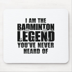 Funny Badminton Shirt Men Women Badminton Player Mouse Pad