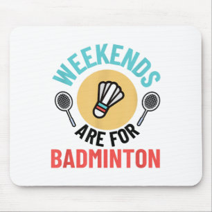 Funny Badminton Shirt Men Women Badminton Player Mouse Pad