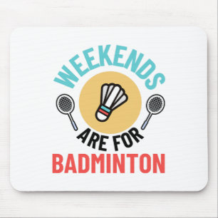 Funny Badminton Shirt Men Women Badminton Player Mouse Pad