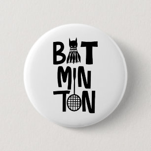 Funny Badminton Shuttle 6 Cm Round Badge