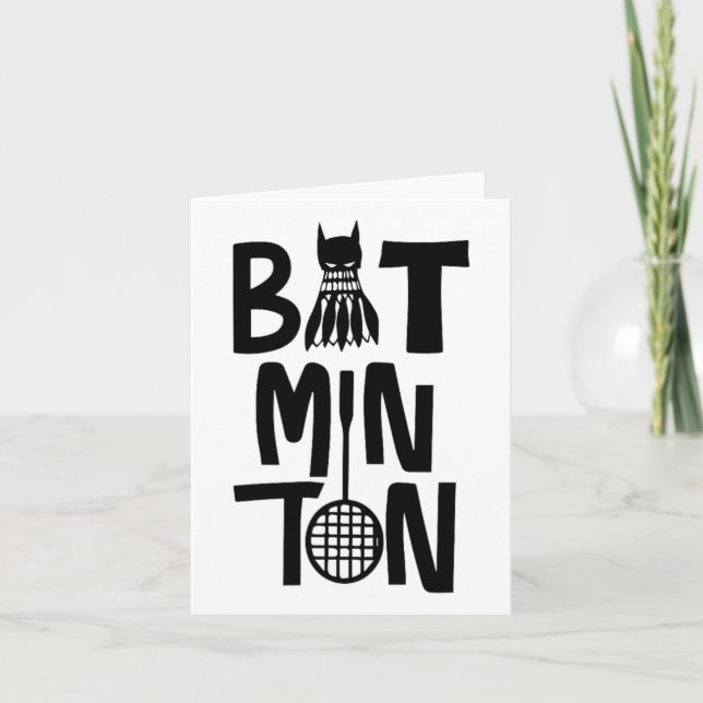 Funny Badminton Shuttle  Card (Front)