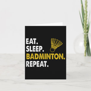 Funny Badminton Shuttle Novelty Tee Card