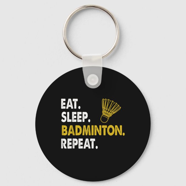 Funny Badminton Shuttle Novelty Tee  Key Ring (Front)