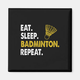 Funny Badminton Shuttle Novelty Tee  Magnet