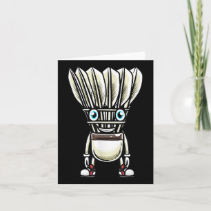 Funny Badminton Shuttle Player Design Men Women _7 Card