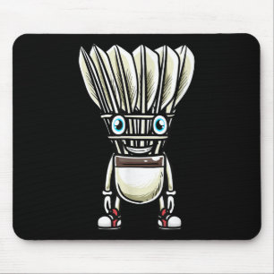 Funny Badminton Shuttle Player Design Men Women _7 Mouse Pad
