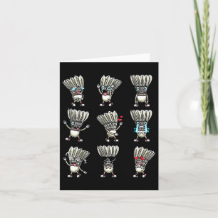 Funny Badminton Shuttle Player Design Men Women _9 Card
