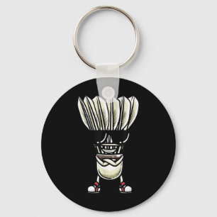 Funny Badminton Shuttle Player Design Men Women  Key Ring