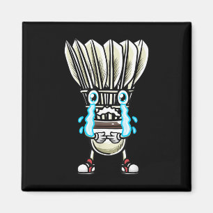 Funny Badminton Shuttle Player Design Men Women Magnet