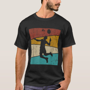 Funny Badminton Shuttle Vintage Retro For Men Wome T-Shirt