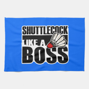 Funny Badminton Shuttlecock Tea Towel
