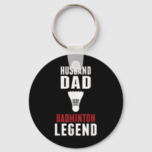 Funny Badminton Sports Husband Dad Badminton Lover Key Ring