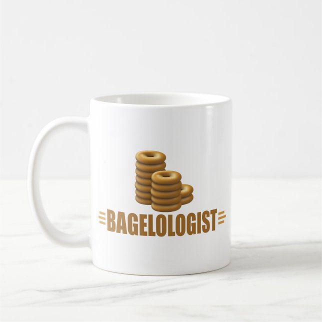 Funny Bagel, Bakery Coffee Mug (Left)