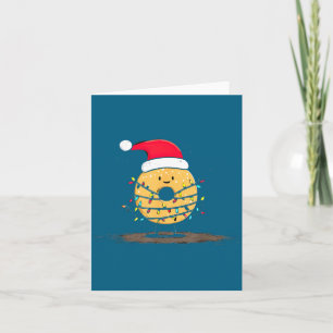 Funny Bagel Christmas Graphics Lights Lover  Card