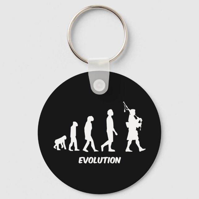 Funny bagpipes key ring (Front)