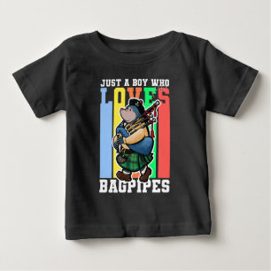 Funny Bagpipes Player Baby T-Shirt