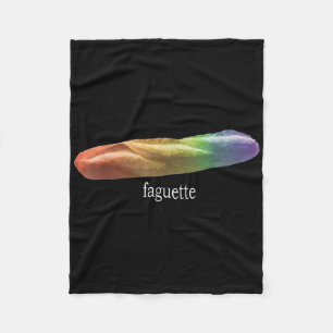 Funny Baguette Rainbow Faguette Lgbt Pride Month Fleece Blanket