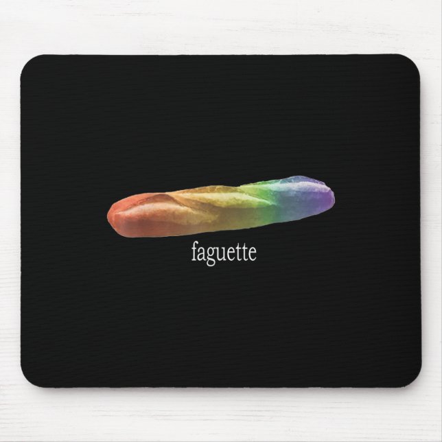 Funny Baguette Rainbow Faguette Lgbt Pride Month  Mouse Pad (Front)