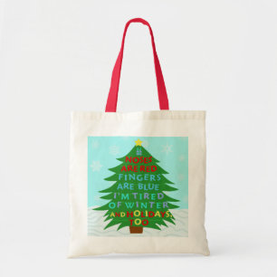Funny Bah Humbug Christmas Poem Tote Bag