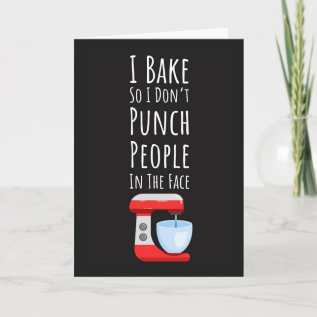 Funny Baker Cards Baking Cook Chef Food Cooking (Front)