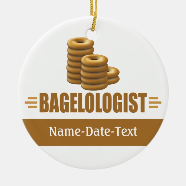 Funny Bakery Ceramic Ornament (Front)