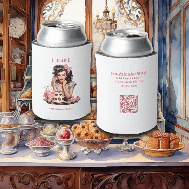 Funny Bakery Pin-Up Girl Baker Themed Cakes  Can Cooler (Creator Uploaded)