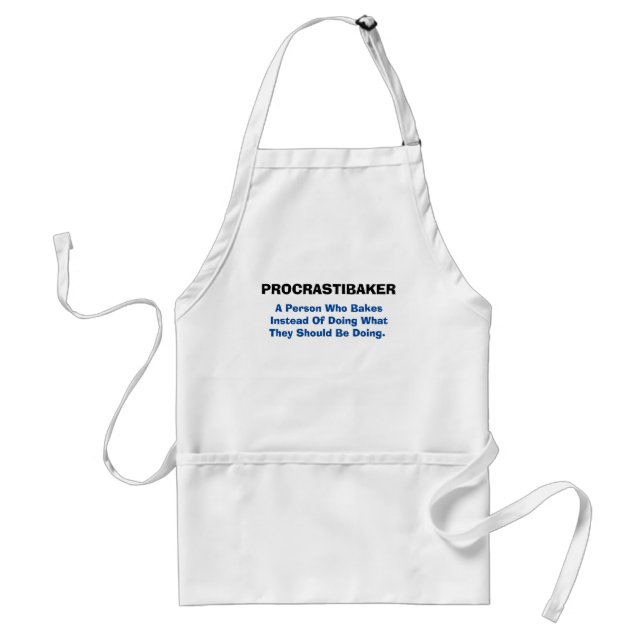 Funny Baking Apron The Procrastibaker! (Front)