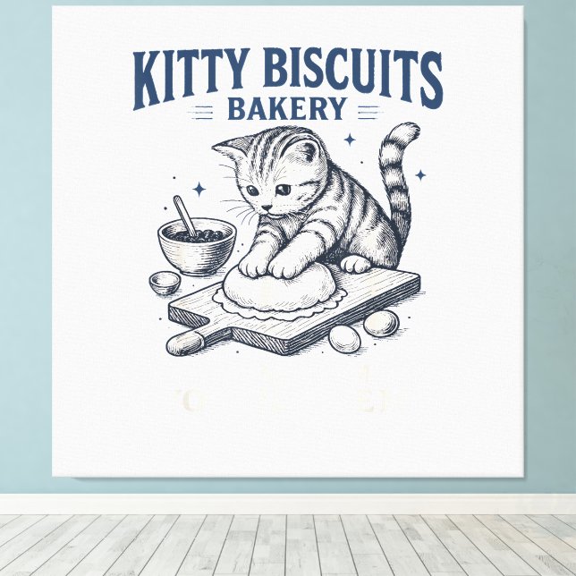 Funny Baking  Canvas Print (Insitu (Wood Floor))