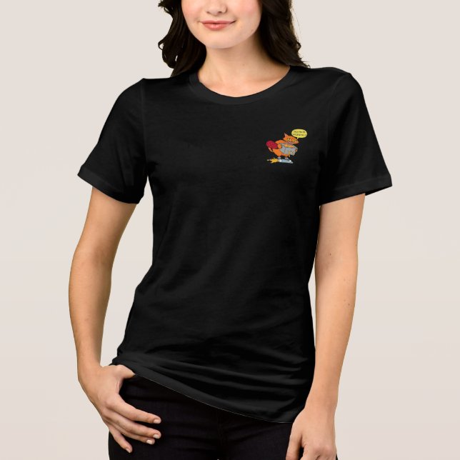 Funny Baking Cat: Task Failed Successfully Sticker Tri-Blend Shirt (Front)