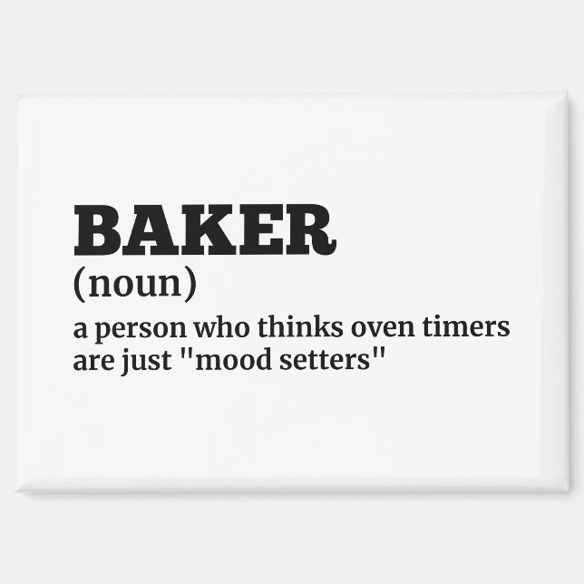 Funny Baking Definition Magnet (Front)