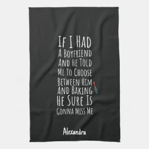 Funny Baking Gift For Her Teen Girls Women Chef Tea Towel