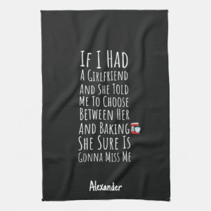Funny Baking Gift For Him Teen Boys Men Baker Chef Tea Towel