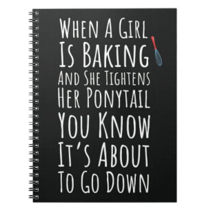 Funny Baking Gifts For Her Teen Girls Women Baker Notebook