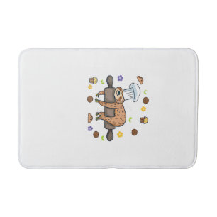Funny Baking Gifts - Sloth Baker Cupcake Lover - B Bath Mat