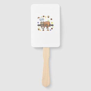 Funny Baking Gifts - Sloth Baker Cupcake Lover - B Hand Fan