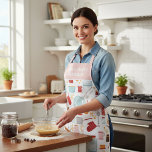 Funny Baking Saying Modern Kitchen Pink Apron<br><div class="desc">Funny Baking Saying Modern Kitchen Pink Apron features a colourful kitchen themed pattern with the editable text "Baking is cheaper than therapy" in modern script typography. Perfect gift for Christmas,  birthday,  Mother's Day and for those that enjoy baking an cooking. Designed by ©Evco Studio www.zazzle.com/store/evcostudio</div>