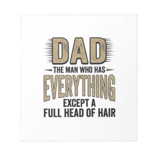 Funny Bald Dad Vintage Typography Shirt Design_1 Notepad