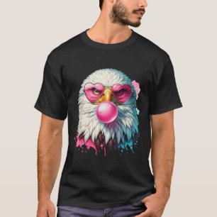 Funny Bald Eagle Cute Eagle With Nk Gles And Bubbl T-Shirt